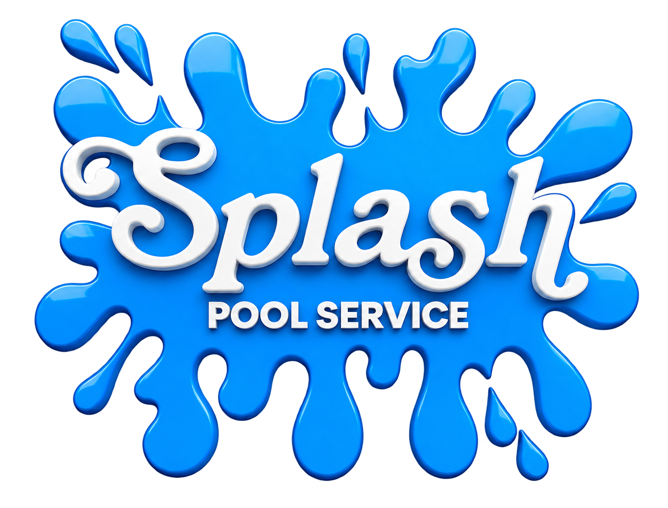 Glossy Splash Pool Service Logo Splash Pool Service logo